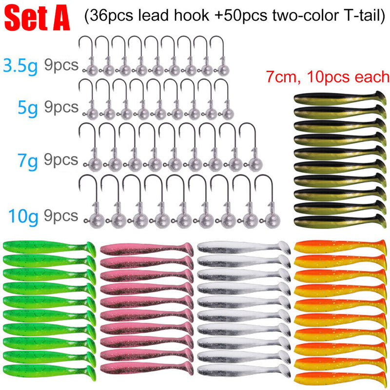 #A Tackle Boxes Crank Jig Head Hook Soft Bait Suit Box for Bass Trout Fishing Ge