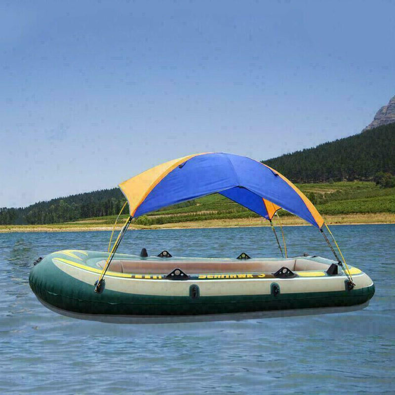 Inflatable Boat Kayak Canopy Awning Sun Shade Shelter Foldable Tent Z9R8 A3J4