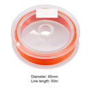 50m 20LB Fly Fishing Backing Line 8 Strands Wire Fishing Tackle (Orange)