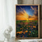 Flower Sunrise Drawing Frameless DIY Oil Paint by Numbers Canvas Home Decor