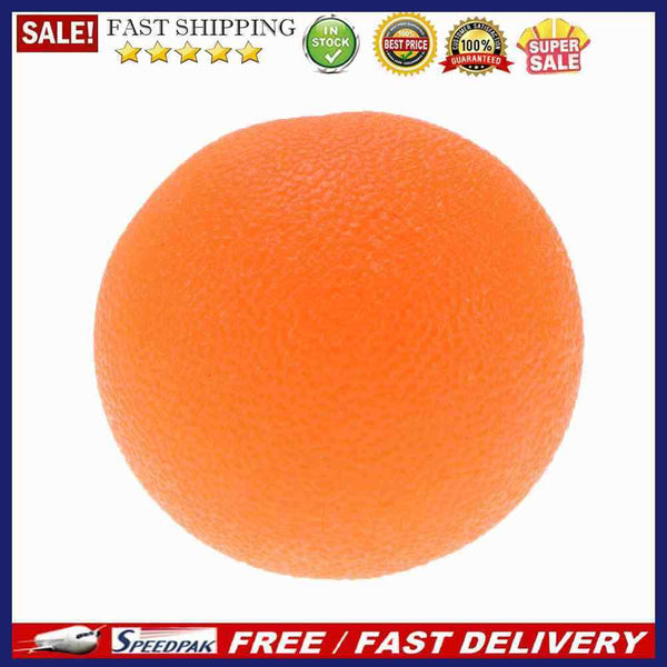 Hand Grip Muscle Power Train Jelly Fitness Finger Exerciser Ball(Orange)