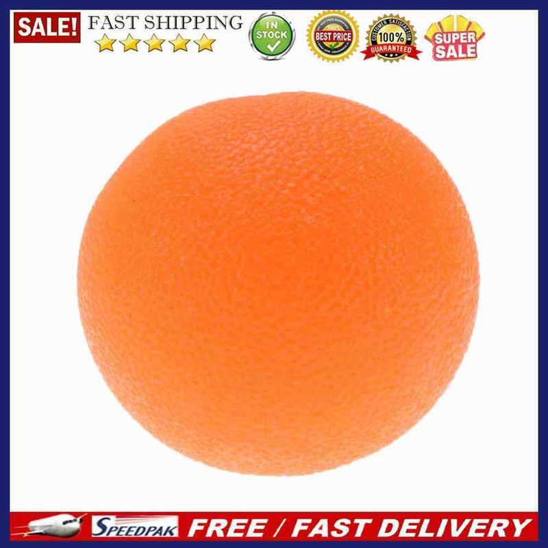 Hand Grip Muscle Power Train Jelly Fitness Finger Exerciser Ball(Orange)