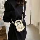 Fashion Clear Hollow Shoulder Bags Women PU Leather Messenger Bag Phone Wallet
