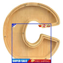 Creative Saving Box 26 English Alphabet Wooden Money Storage Box Jar (C)