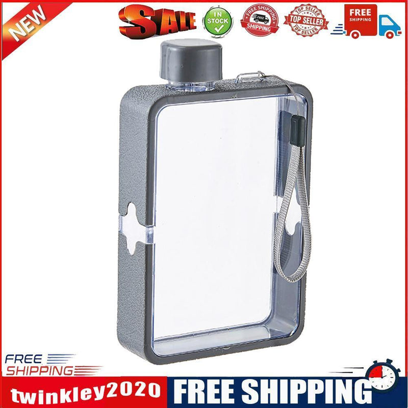 400ml Water Bottle for Travel Paper Book Cup Drinking Bottles Kettle (Grey)