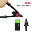 Rivets Nuts Insert Flat Head Threaded Nut for Hand Riveter Gun Tools (M8) Newly