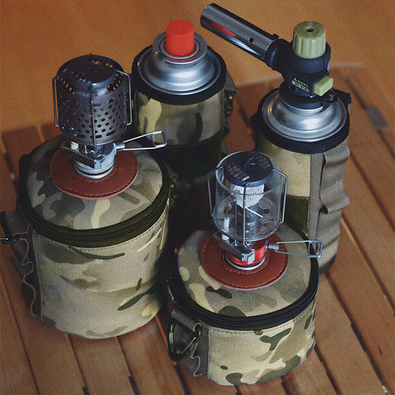 Camping Gas Tank Bag LPG Fuel Can Protective Sleeve MOLLE Tissue Bags (A) Newly