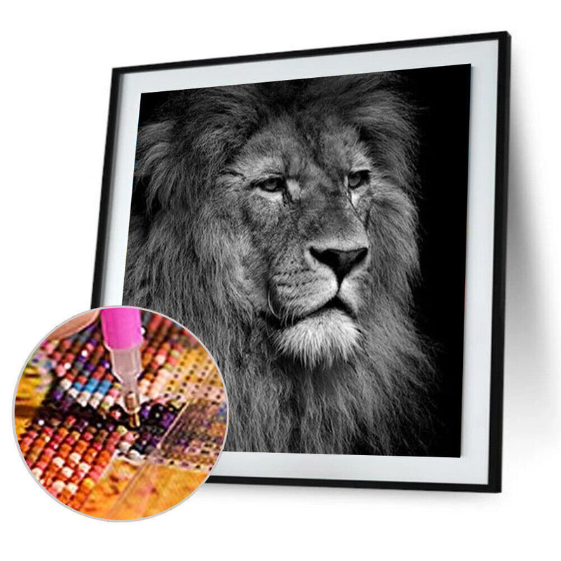 5D DIY Lion Full Round Drill Diamond Painting Artwork Handicraft Picture