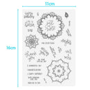 DIY Flower Pattern Transparent Silicone Stamp Album Photo Cards Decor Gifts