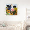 Flower Cow Canvas Painted Oil Paint By Numbers Wall Art Modern Bedroom Decor