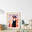 5D Diamond Painting Kit Woman with Hat Full Round Drill DIY Crafts (NH987)