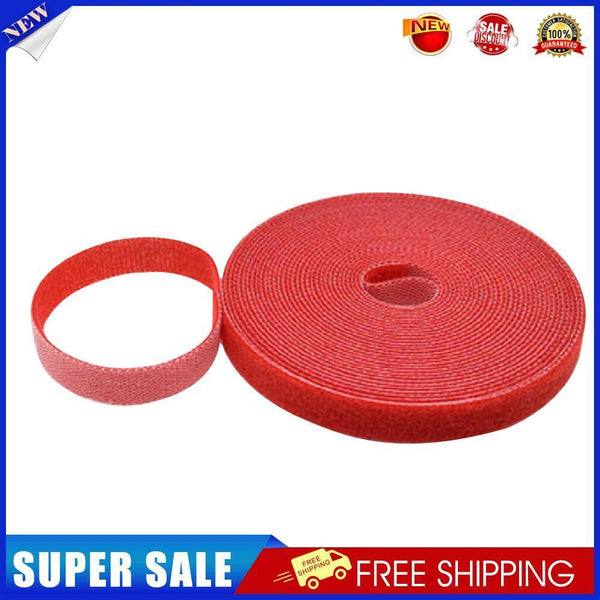 1m Durable Self Adhesive Cable Fastener Tape Wire Strap (Red 100x1cm)