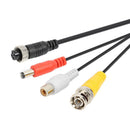 M12 4Pin Aviation Head Female to BNC/RCA/DC CCTV Camera AV Adapter Cable