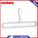 Clothes Wardrobe Hanger Hook Clothing Hanging Rack Shelf Organizer (Beige)