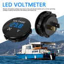 D3 Waterproof Digital Panel Voltmeter Voltage Meter for Car Yacht Boat ATV Truck