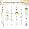 1x Crystal Sun Catchers Prisms Hanging Rainbow Chaser For Window Star Moon Q8U5