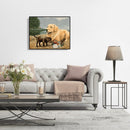 DIY Oil Painting By Numbers Animal Dog Hand Painted Canvas Color Drawing Pi