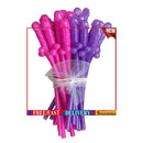 Bachelorette Drinking Straws - 24pcs Naughty Drinking Straw (Pink + Purple)