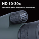 10-30X50 BAK7 Prism Waterproof Zoom Monocular Optic Telescope (Army Green)