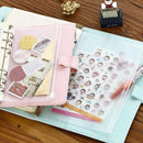 PVC A6 A7 Zipper Bag Card Bills Bags Loose Leaf Storage Holder Pockets (A5 Newly
