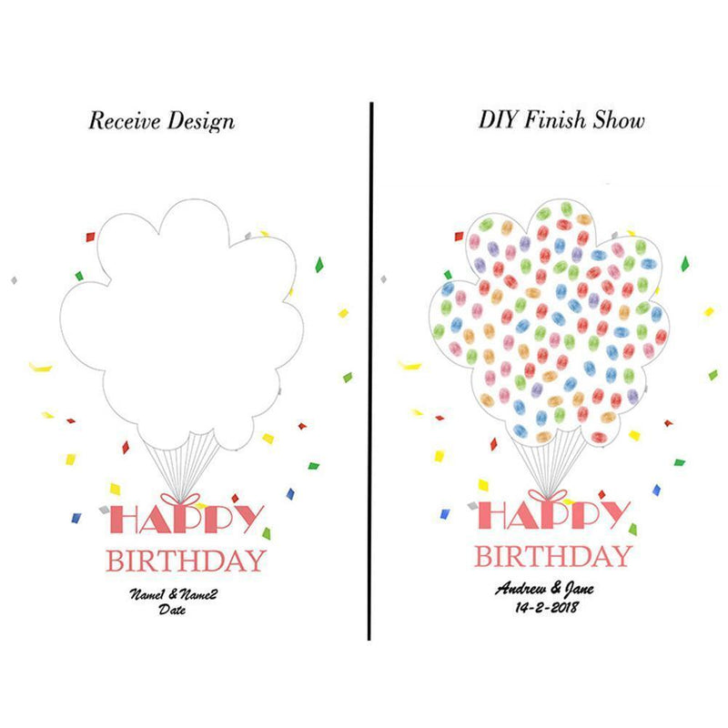 DIY Guest Signature Sign-in Canvas Fingerprint Painting for Wedding (4)