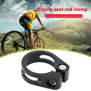 Mountain Bike Seatpost Clamp CNC Road Bicycle Seat Tube Clip (Black 34.9mm)