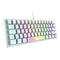 K61 RGB Wired Keyboard 60 Percent 62 Keys Ergonomic Gaming Keyboard (White)