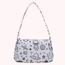 Fashion Women Cow Spotted Printing Underarm Bag Casual Small Handbag (D)