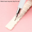 Dual Heads Gem Picking Point Drill Pen Diamond Painting Wax Pencil (White) Newly