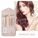 Jewelry Storage Bag Foldable Jewelry Case Durable Polyester Handbag (Pink)