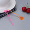 50pcs Disposable Plastic Colorful Stick Love Heart Arrow Shape Fruit Fork