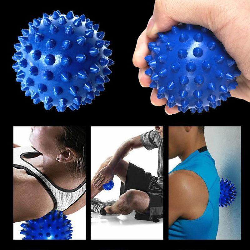 PVC Spiky Ball Trigger Point Fitness Hand Foot Pain Relief Ball (Blue)