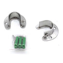 Stainless Steel U-Shaped Closet Rod End Wardrobe Hang Rail Pole Support Soc