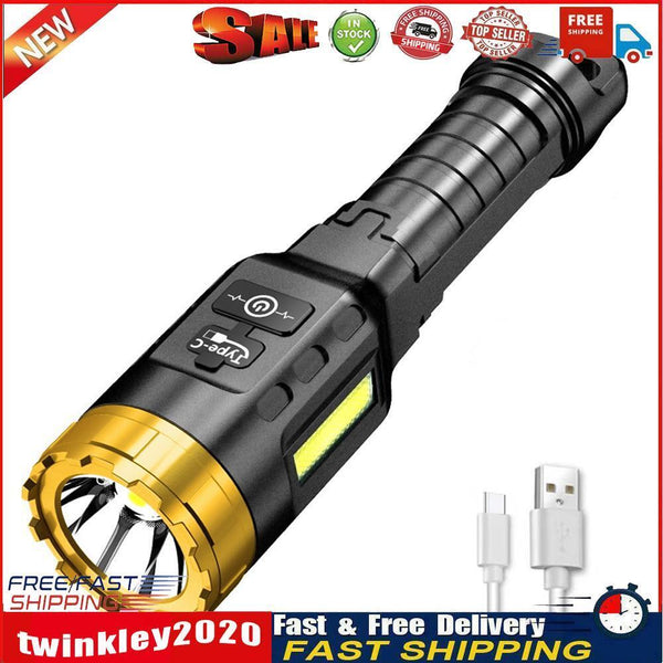 LED Flashlight 300LM Rechargeable Waterproof Torch Lamp for Camping Hiking Newly