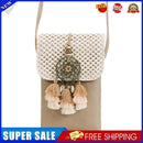 Straw Mobile Phone Bag Woven Tassel Girl Satchel Crossbody Bag Card Purse