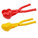 Love Shaped Snowball Maker Clip Kids Winter Snow Sand Mold Random (Red)