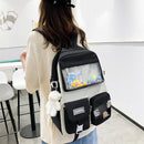 #A Teenager Bookbag Rucksack Mochila Shoulder Crossbody Bags Students Pencil Cas