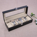 Broadroot 6 Slots Wrist Watch Display Case Box Jewelry Storage Organizer With Co
