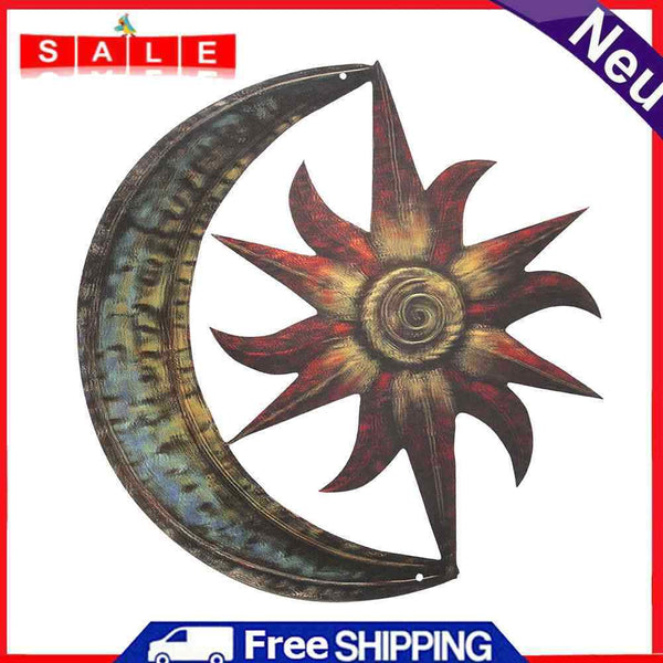 Indoor Sun Star Metal Iron Wall Hanging Decor Rust-proof Outdoor Artistic Works