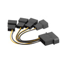 D-Port Computer CPU PC Case 3Pin Fan Cable 1 to 4 Ways Power Splitter (1pc)