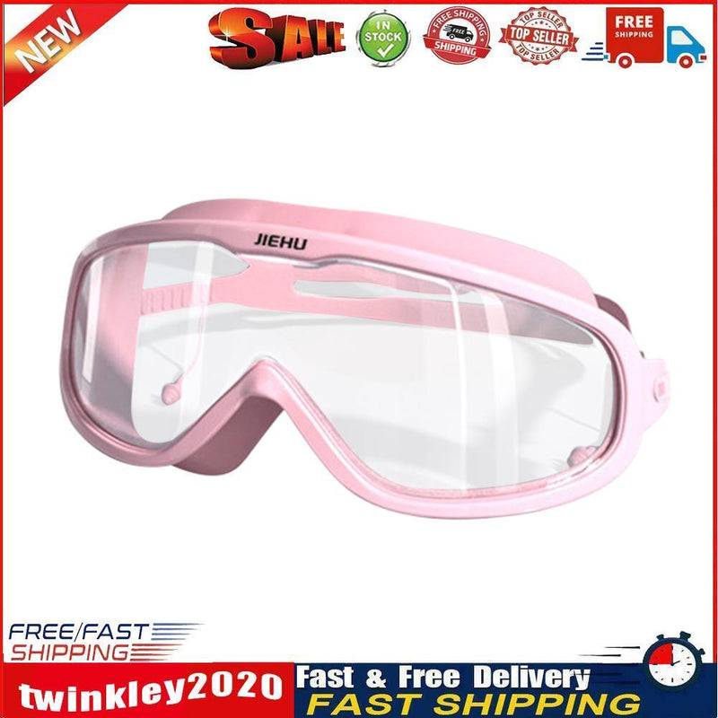 Swimming Glasses Waterproof Anti-fog Adults Diving Goggles (Clear Pink) Newly
