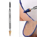 Dual-purpose 2 Brass Head Leather Edge Oil Gluing Dye Pen Paint Roller Tool