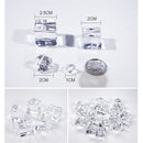 Stone Transparent Square Plastic Ice Particles Acrylic Simulation Ice Cube
