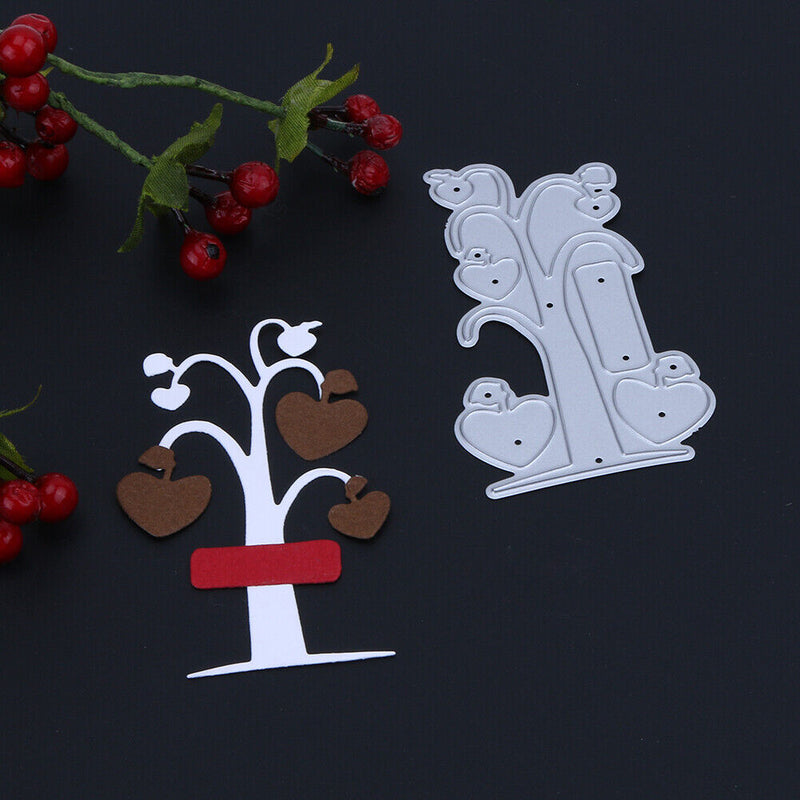 Snowvirtuos Love Heart Tree DIY Metal Stencil Scrapbook Crafts Embroidery S