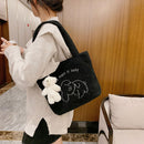 Portable Plush Shoulder Handbag Pendant Women Top-handle Bag (Black Sheep)