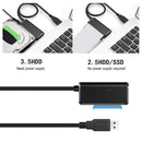 T04 USB 3.0 to SATA Adapter Cable 2.5/3.5 inch HDD SSD Hard Disk Converter