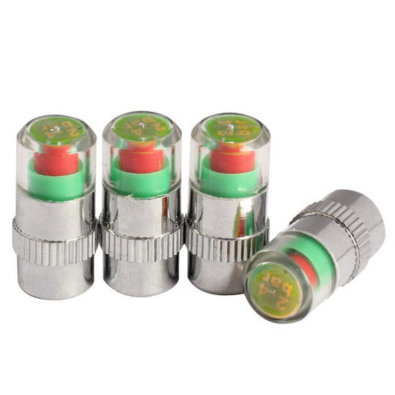 4 Pcs Car Auto Tire Monitor Valve Dust Cap Pressure Indicator Sensor Eye Newly