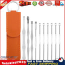 10pcs Ear Wax Pickers Wax Remover Stainless Steel Piercing Kits (Orange) Newly