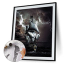 Frameless Oil Paint By Numbers DIY Acrylic Sailboat Handicraft Drawing On C