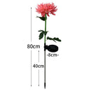 Solar Power Chrysanthemum Ground Light Flower Outdoor Garden Decor (Pink) Newly